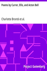 Poems by Currer, Ellis, and Acton Bell — Anne Brontë cover