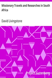 Missionary Travels and Researches in South Africa — David Livingstone cover