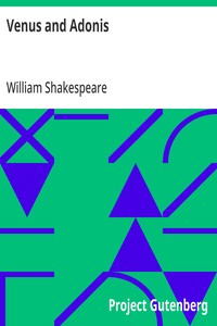 Venus and Adonis — William Shakespeare cover