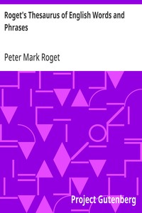 Roget's Thesaurus of English Words and Phrases — Peter Mark Roget cover