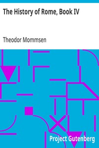 The History of Rome, Book IV: The Revolution — Theodor Mommsen cover