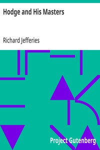 Hodge and His Masters — Richard Jefferies cover