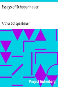 Essays of Schopenhauer — Arthur Schopenhauer cover