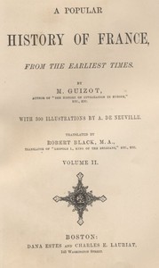 A Popular History of France from the Earliest Times, Volume 2 — François Guizot cover