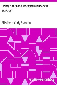 Eighty Years and More; Reminiscences 1815-1897 — Elizabeth Cady Stanton cover