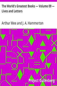The World's Greatest Books — Volume 09 — Lives and Letters — Anonymous cover