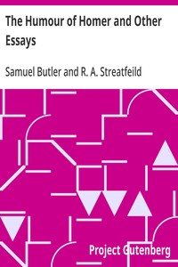 The Humour of Homer and Other Essays — Samuel Butler cover