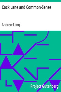 Cock Lane and Common-Sense — Andrew Lang cover