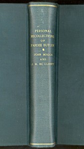 Personal Recollections of Pardee Butler — Pardee Butler cover