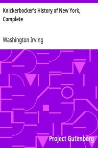 Knickerbocker's History of New York, Complete — Washington Irving cover