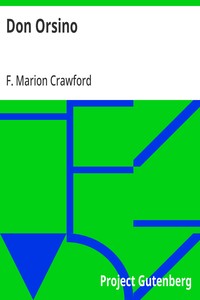 Don Orsino — F. Marion (Francis Marion) Crawford cover