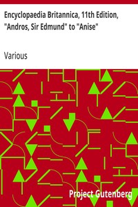 Encyclopaedia Britannica, 11th Edition, "Andros, Sir Edmund" to "Anise": Volume 2, Part 1, Slice 1 cover