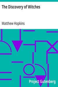 The Discovery of Witches — Matthew Hopkins cover