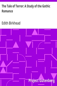 The Tale of Terror: A Study of the Gothic Romance — Edith Birkhead cover