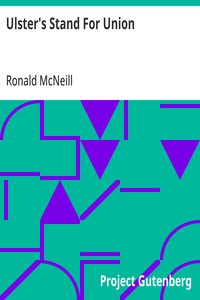 Ulster's Stand For Union — Ronald McNeill cover