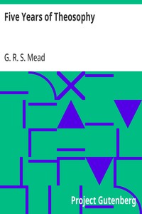 Five Years of Theosophy — Anonymous cover