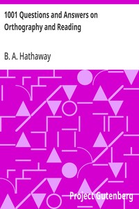 1001 Questions and Answers on Orthography and Reading cover