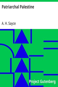 Patriarchal Palestine — A. H. (Archibald Henry) Sayce cover