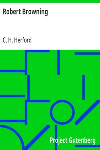 Robert Browning — C. H. (Charles Harold) Herford cover