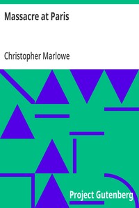 Massacre at Paris — Christopher Marlowe cover