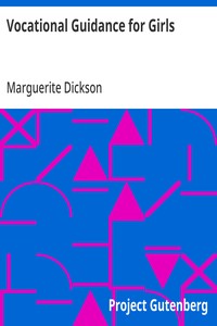 Vocational Guidance for Girls — Marguerite Dickson cover