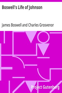 Boswell's Life of Johnson: Abridged and edited, with an introduction by Charles Grosvenor Osgood — James Boswell cover