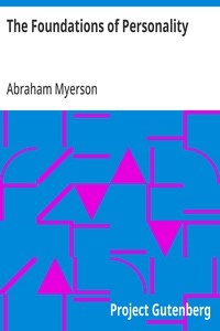 The Foundations of Personality — Abraham Myerson cover