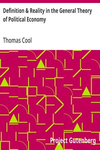 Definition & Reality in the General Theory of Political Economy — Thomas (Thomas Herman Anthonius Maria) Cool cover