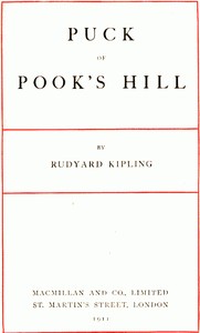 Puck of Pook's Hill — Rudyard Kipling cover