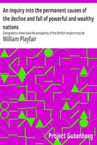 An inquiry into the permanent causes of the decline and fall of powerful and wealthy nations : $b Designed to shew how the prosperity of the British empire may be prolonged — William Playfair cover