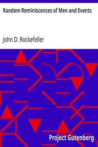 Random Reminiscences of Men and Events cover