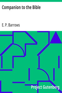 Companion to the Bible — E. P. (Elijah Porter) Barrows cover
