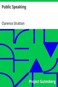 Public Speaking — Clarence Stratton cover