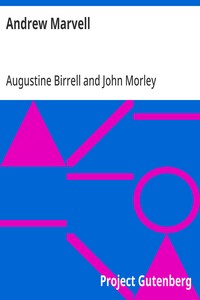 Andrew Marvell — Augustine Birrell cover