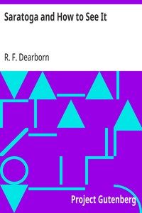 Saratoga and How to See It — R. F. Dearborn cover