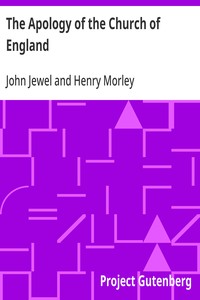 The Apology of the Church of England — John Jewel cover