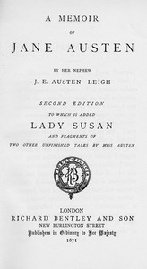 Memoir of Jane Austen cover