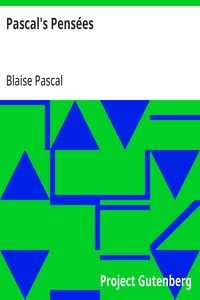 Pascal's Pensées — Blaise Pascal cover