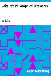 Voltaire's Philosophical Dictionary — Voltaire cover