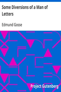 Some Diversions of a Man of Letters — Edmund Gosse cover