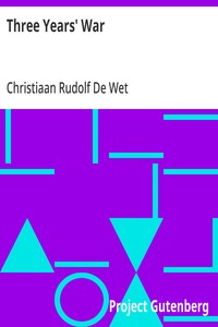 Three Years' War — Christiaan Rudolf De Wet cover