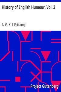 History of English Humour, Vol. 2 — A. G. K. (Alfred Guy Kingan) L'Estrange cover