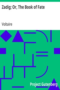 Zadig; Or, The Book of Fate — Voltaire cover