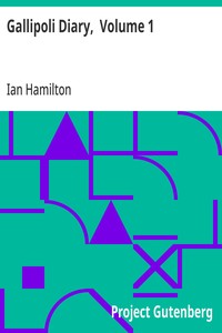 Gallipoli Diary,  Volume 1 — Ian Hamilton cover