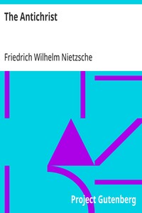 The Antichrist — Friedrich Wilhelm Nietzsche cover