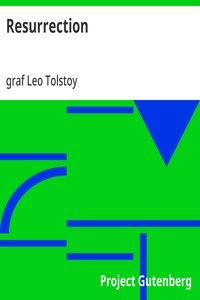 Resurrection — Leo, graf Tolstoy cover