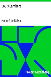 Louis Lambert — Honoré de Balzac cover