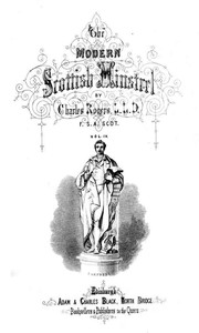 The Modern Scottish Minstrel, Volume 4.: The Songs of Scotland of the Past Half Century — Anonymous cover