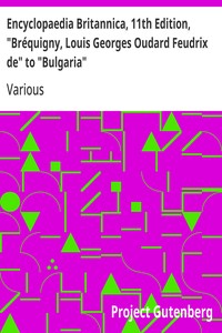 Encyclopaedia Britannica, 11th Edition, "Bréquigny, Louis Georges Oudard Feudrix de" to "Bulgaria": Volume 4, Part 3 cover
