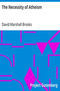 The Necessity of Atheism — David Marshall Brooks cover